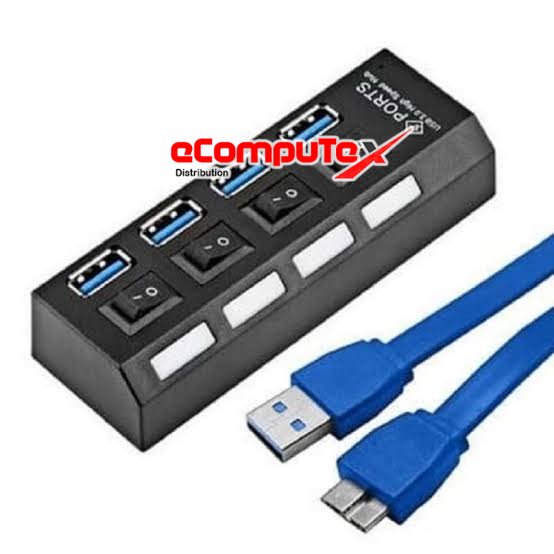 HUB USB SAKLAR 3.0 4PORT MTECH TERMINAL USB 4 PORT PERBANYAKAN USB