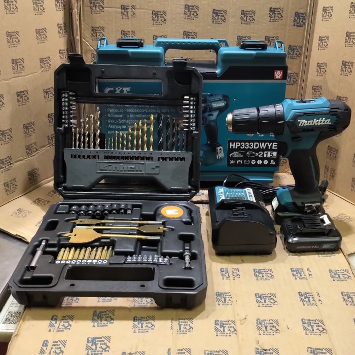 Paket Mata Bor 70Pc Mesin Bor Baterai Cordless Drill Makita Hp331 #Original