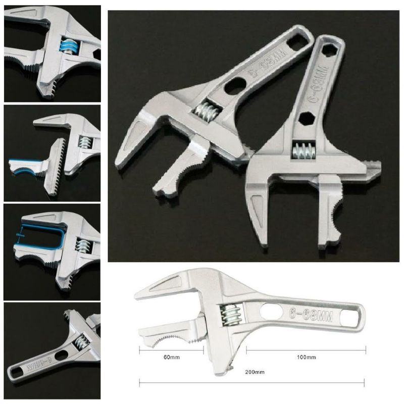 KUNCI INGGIRS KUNCI PIPA KUNCI PAS UNIVERSAL ADJUSTABLE WRENCH SPANNER KUNCI PAS RING AA