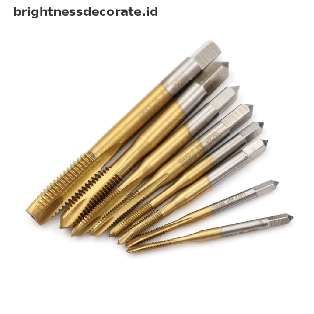[Birth] M2/m2.5/m3/m3.5/m4/m5/m6/m8 HSS Metric Straight Suling Ulir Screw Tap Plug Tap [ID]