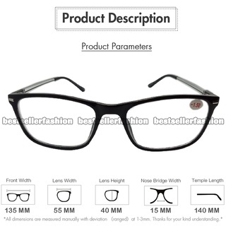 Kacamata Baca Minus (-) Pria Wanita Frame Kotak Uk -0.50 s/d -4.00 Kacamata Rabun Jauh Kacamata Komputer Kacamata Baca fashion Terbaru Reading Glasses Unisex