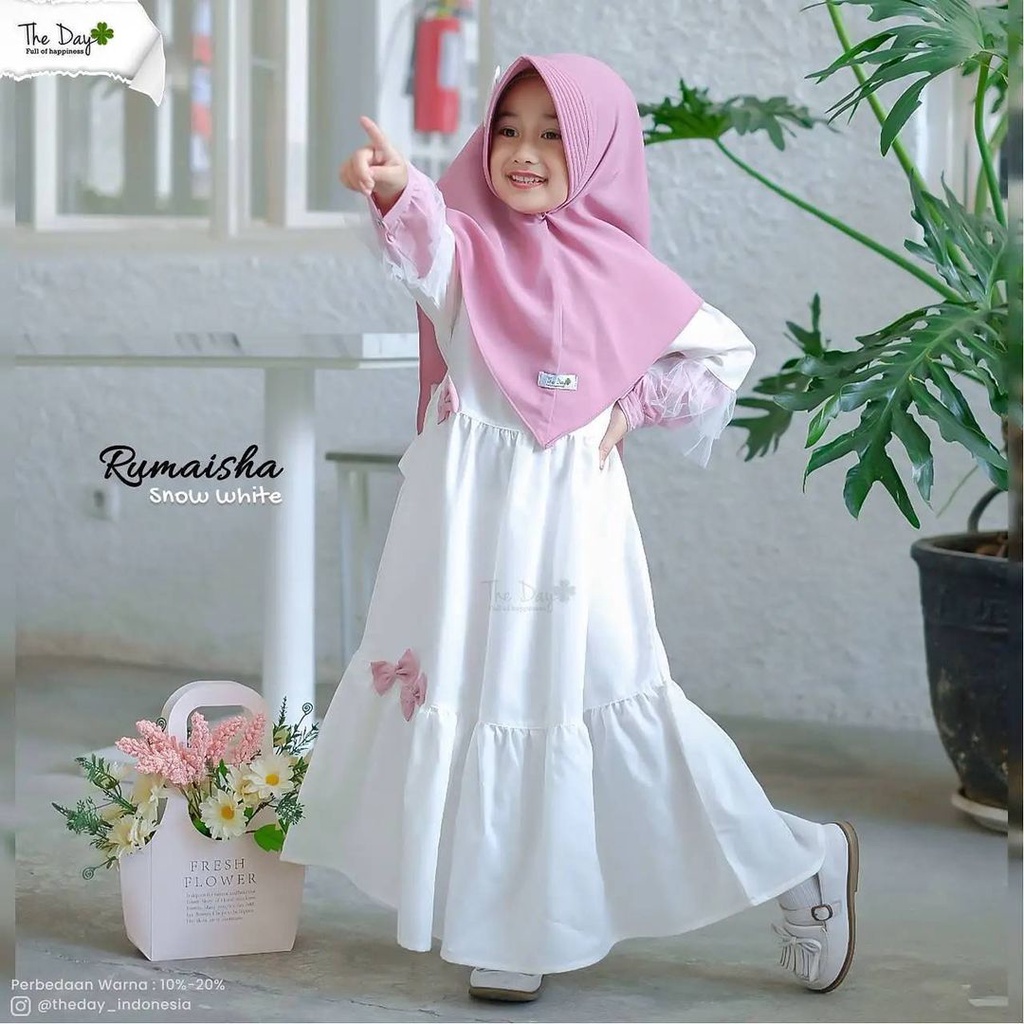 Gamis Anak Warna Putih Anak 1-10 Tahun Gamis Manasik Anak Putih Set Jilbab Gamis Putih Anak  Perempuan Umur 11 12 Tahun Tanggung Remaja Baju Gamis Muslim Anak Gamis Anak Perempuan Gamis Putih Manasik Haji Anak