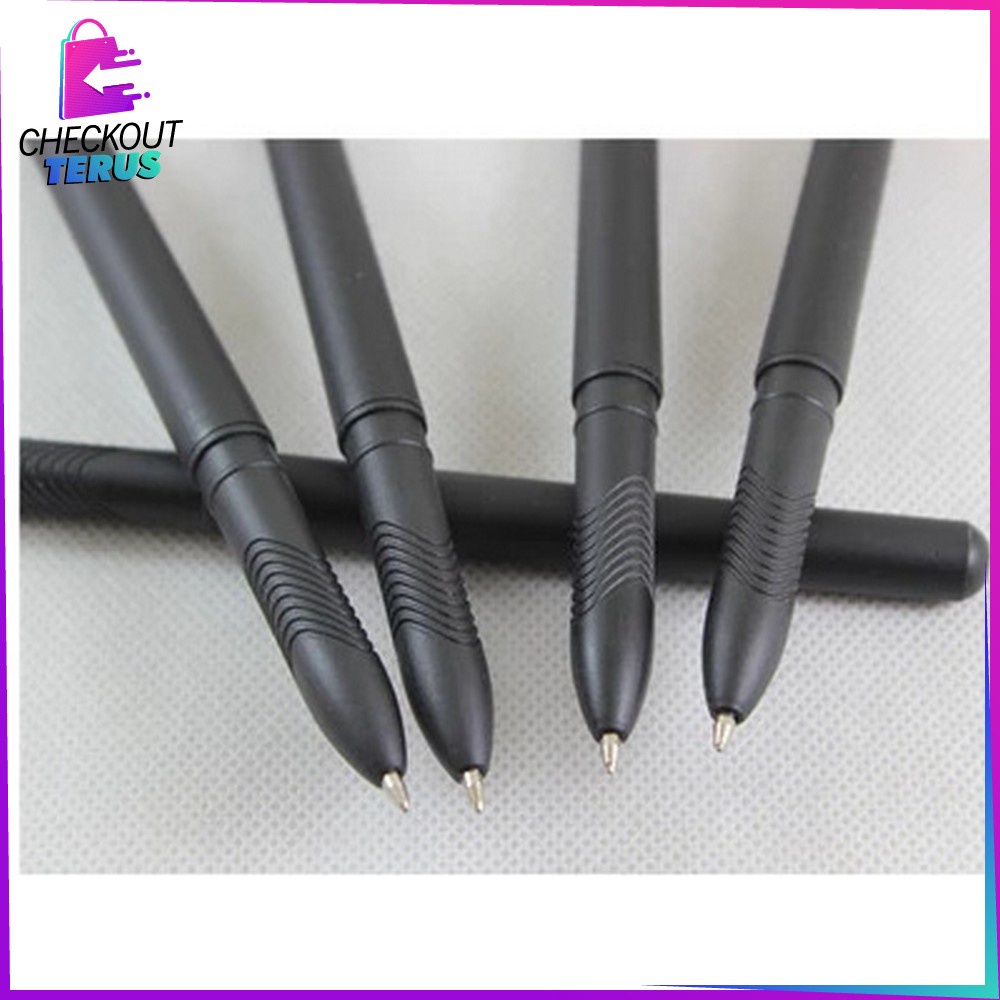 CT A45 Pulpen Hitam 0.7mm Motif Polos Tinta Hitam Alat Tulis Kantor Perlengkapan Sekolah Pens Black Simple Import