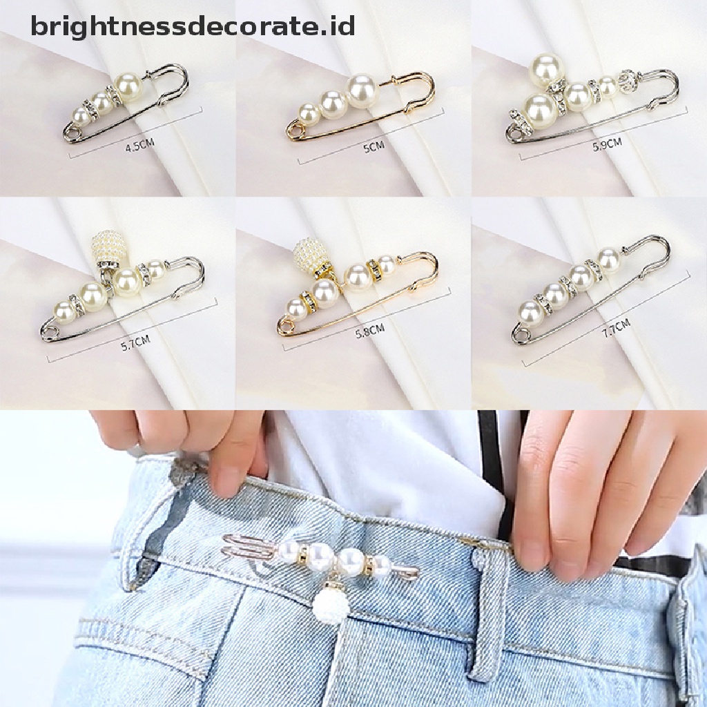 [Birth] Fashion Waist Pin Bros Pin Kecil Pinggang Artefak Satu Kata Pin Tetap Gesper [ID]