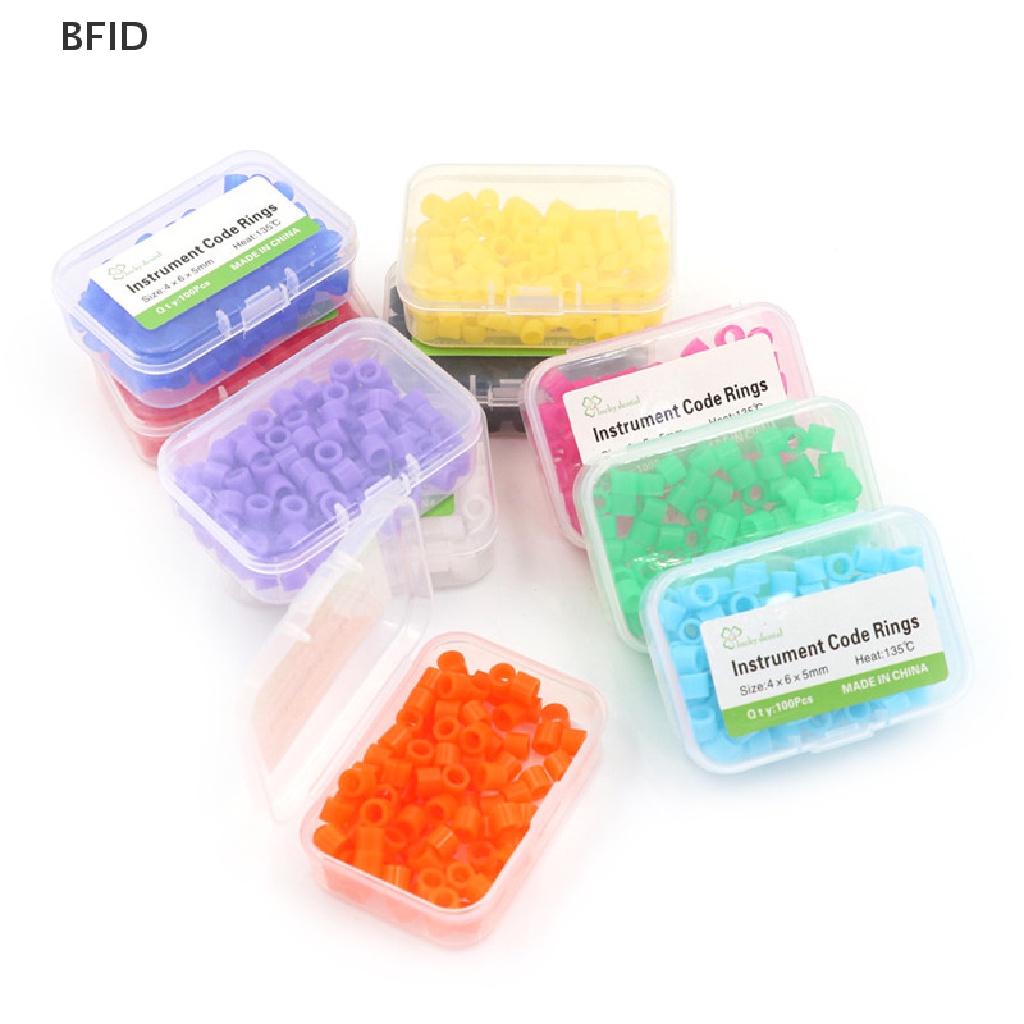 [BFID] 100pcs Cincin Kode Warna Instrumen Silikon Tipe Kecil Pilihan Warna [ID]