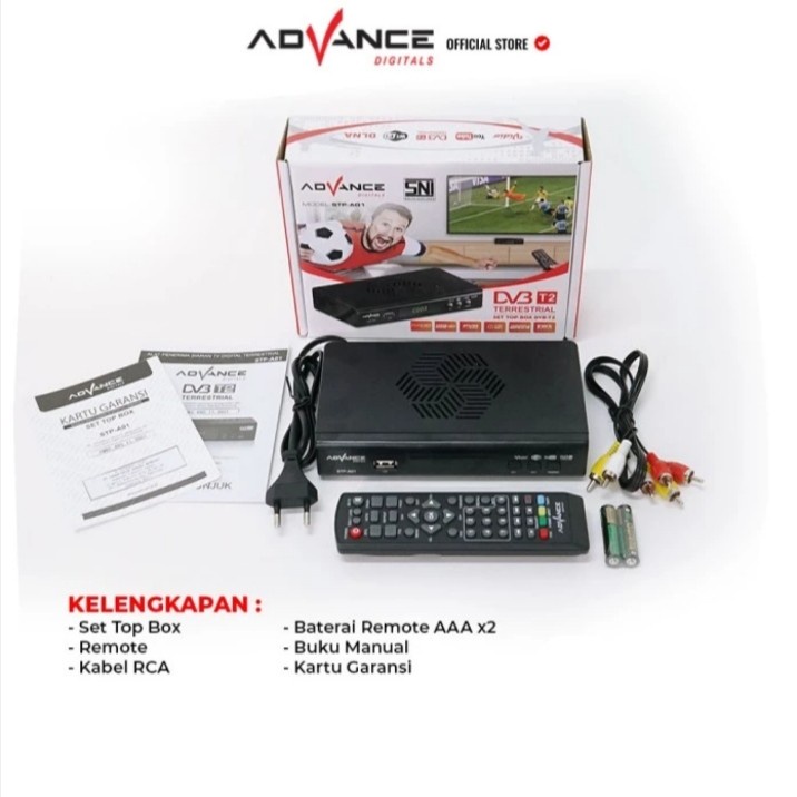 Set Top Box TV Digital / Receiver STB DVB T2 / Advance Youtube Wifi - STB Advance