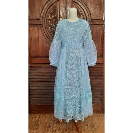 gamis brukat rumbai