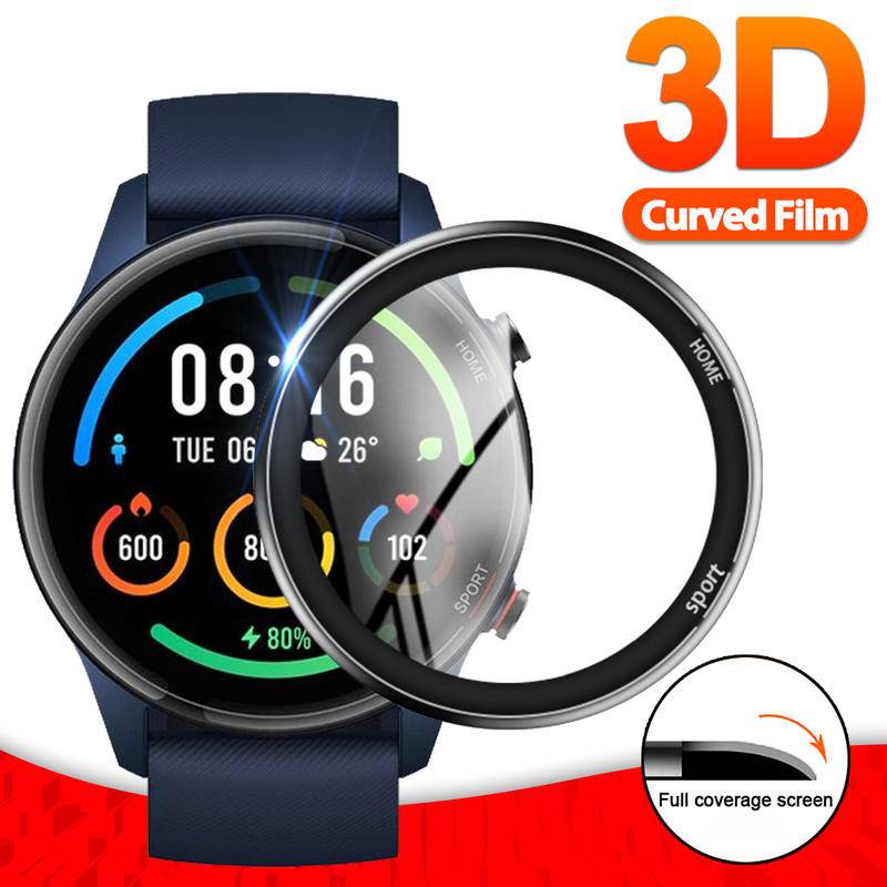 3d Soft Fibre Glass Film Pelindung Cover Xiaomi Watch S2 42mm 46mm S1 Active Full Screen Protector Case Xiaomi Watch Warna2Olahraga Lite