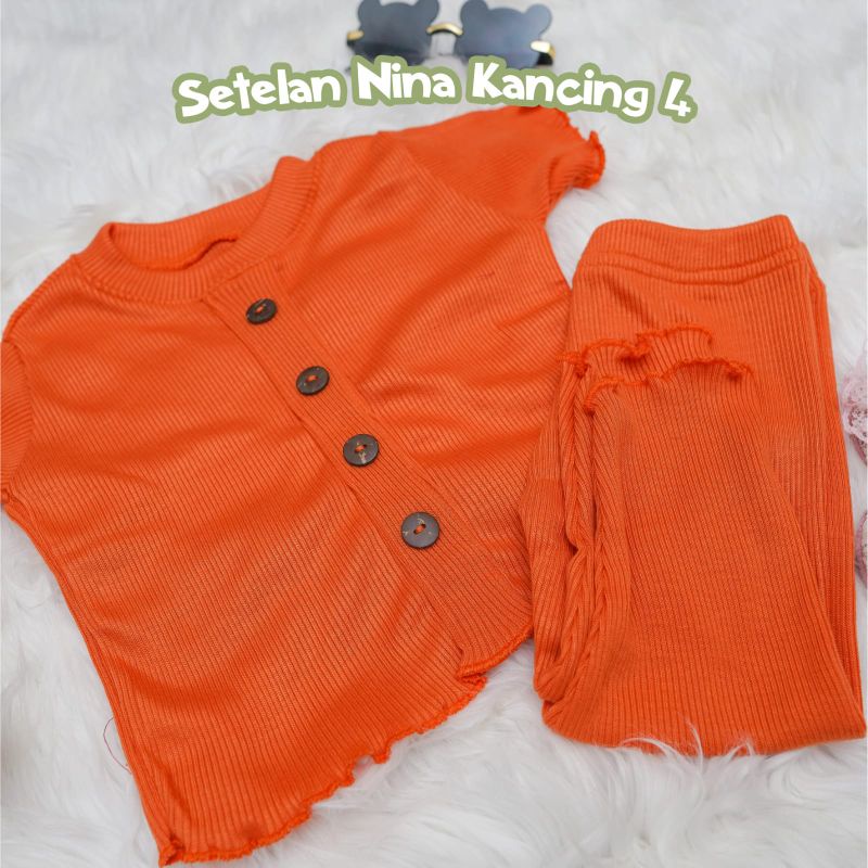 Baju Setelan Anak Perempuan NINA Ruffle Knit Tee | Baju Oneset Anak Perempuan Bahan Rib Knit Halus Dan Lembut