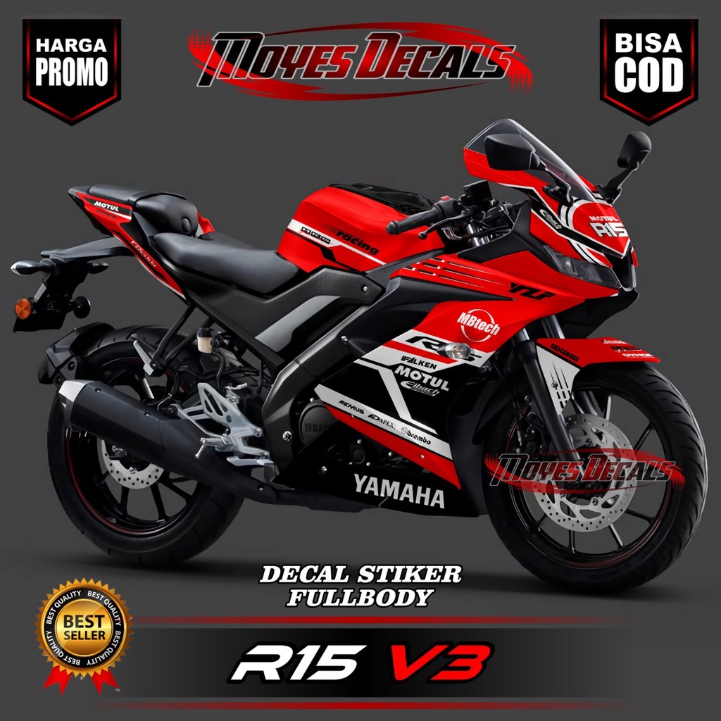 Bayar di tempat. Decal R15 V3 Stiker R15 V3 Decal Motor r15 v3 new decal yamaha r15 v3 full body cus