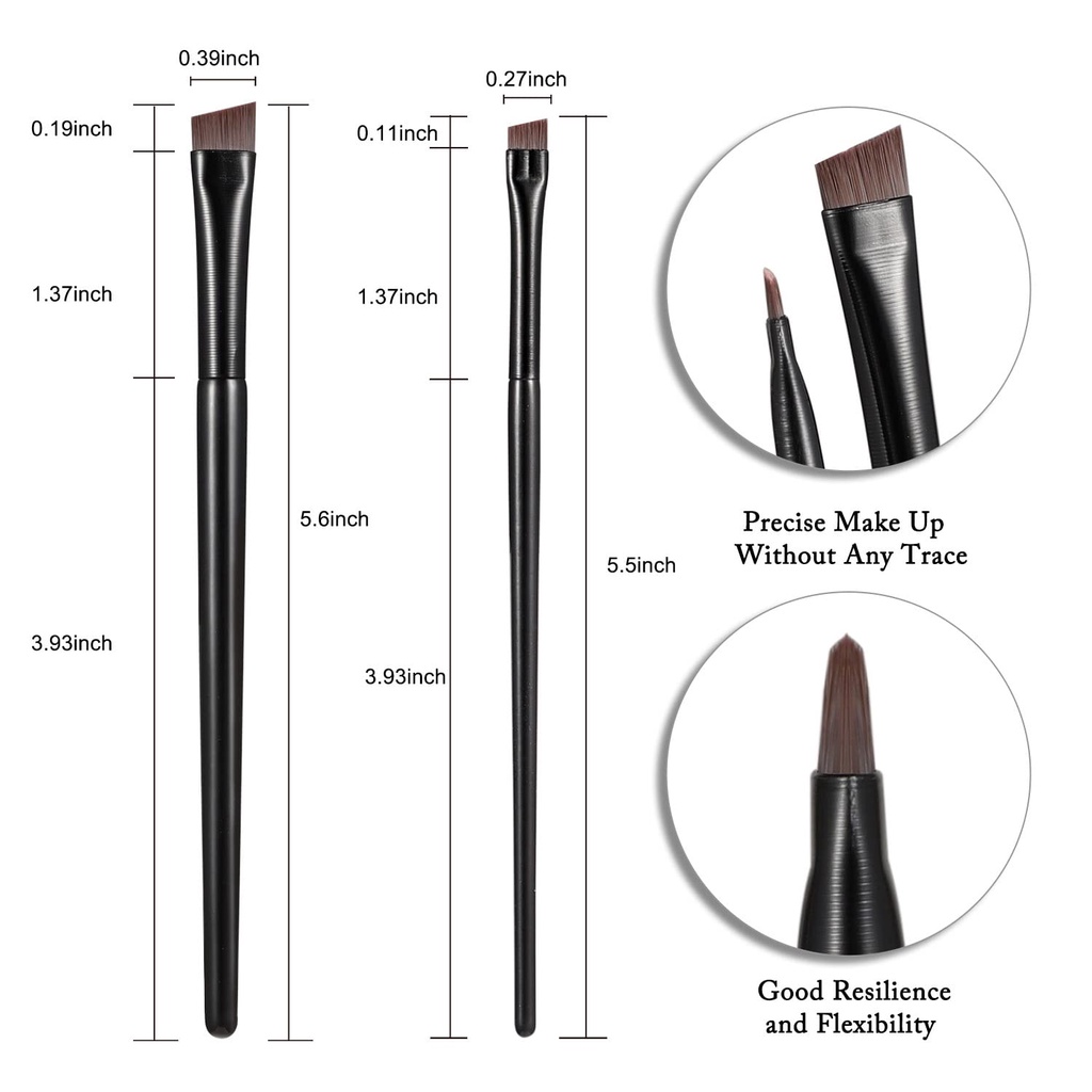 Ultra Thin Precision Firming Knife Edge Fine Eyeliner Brush Eyebrow Kuas