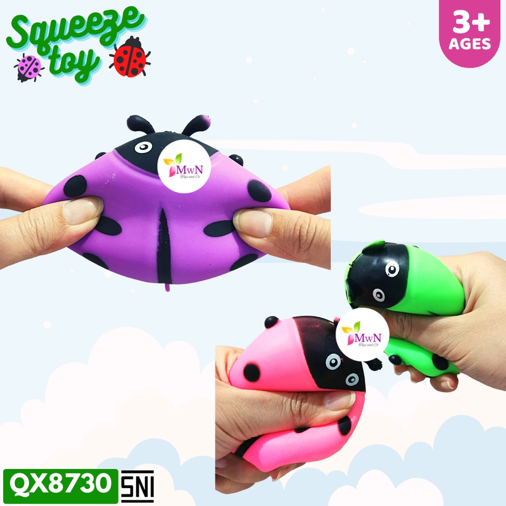 MWN Mainan Squeeze Toys Kumbang / Beetle Bug anti stress QX8730