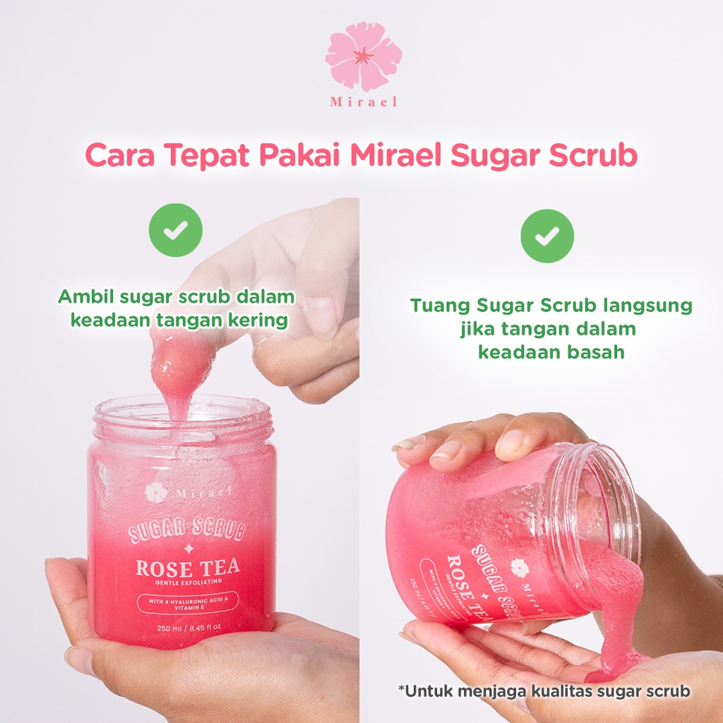 ★ BB ★ Mirael Sugar Scrub 250ml + 50ml | Deep&amp;Gentle Moist - Rosetea - Jasmine Tea 300gr