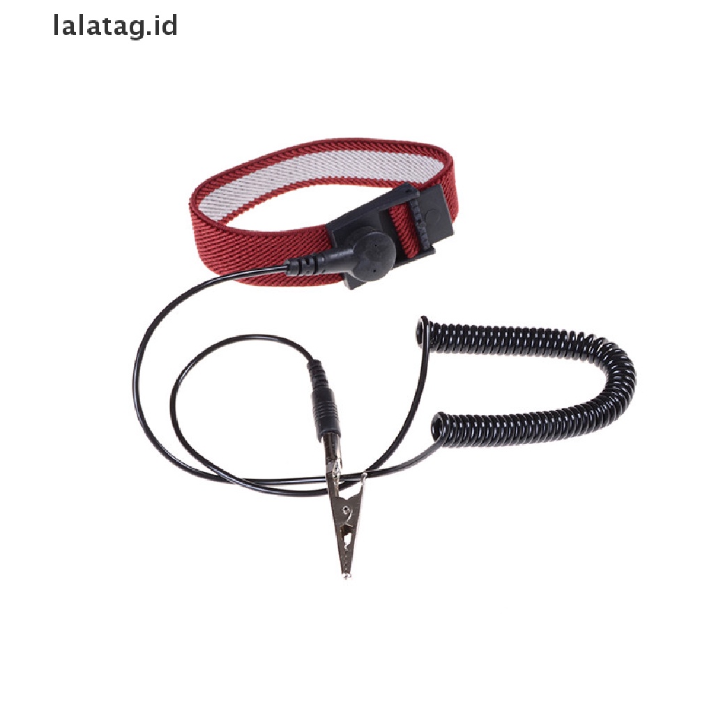 [lalatag] Tali Pergelangan Tangan Tahan Panas Anti Statis ESD Adjustable electronic Discharge Band Ground [ID]