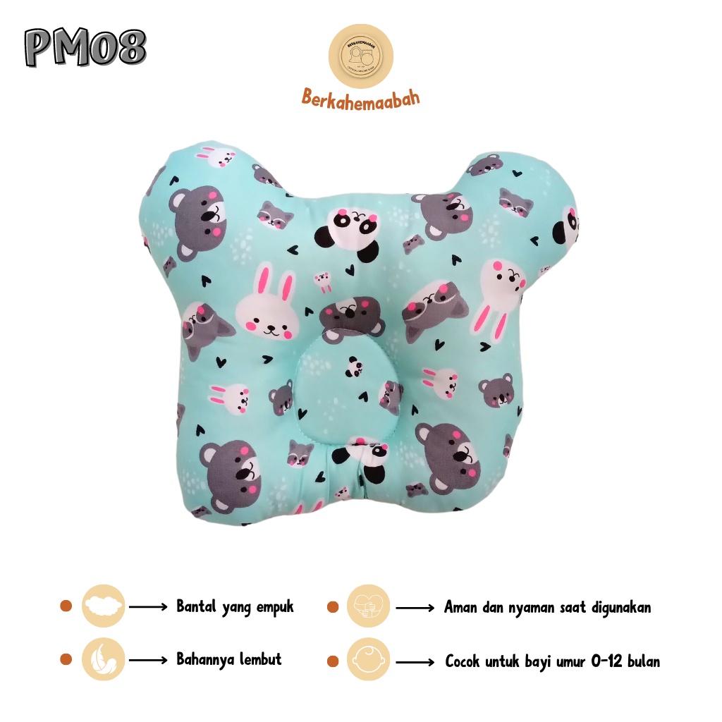 (PANDA) Bantal Bayi Anti Peyang Mickey Series | Bantal Bayi | Flat Head Prevention Pillow | Bantal Mickey Series