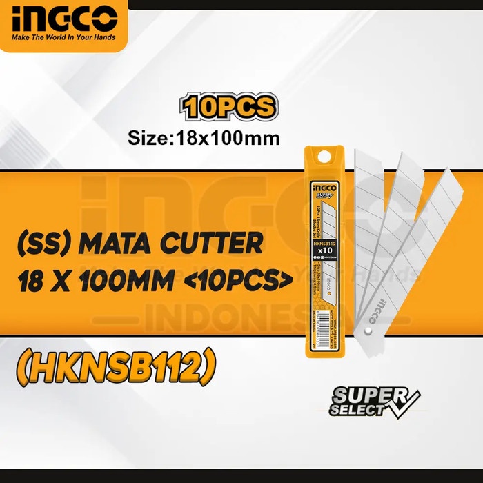 

[PACK] Isi Cutter Besar 18mm INGCO HKNSB112 Refill Mata Pisau Blade