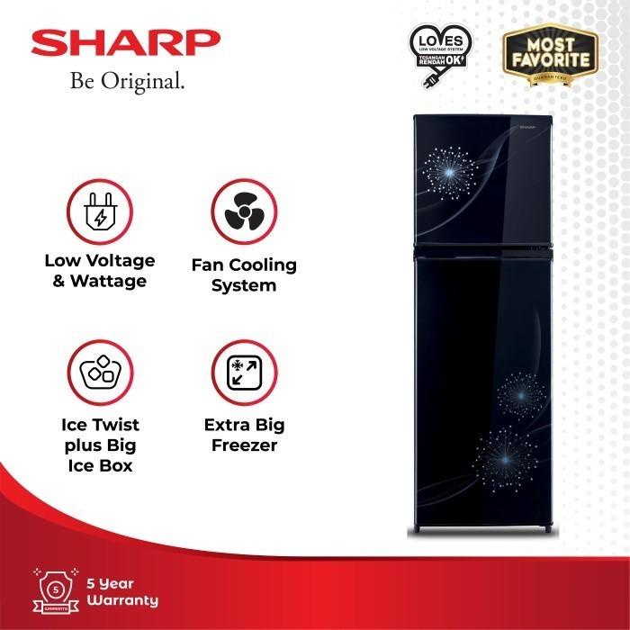 KULKAS SHARP 2 PINTU SJ317MG 256 LITER