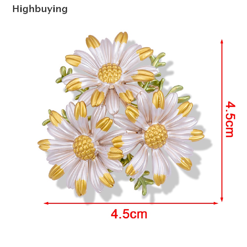 Hbid Fashion Tanaman Bunga Daisy Bros Pin Kerah Aksesoris Perhiasan Hadiah Glory