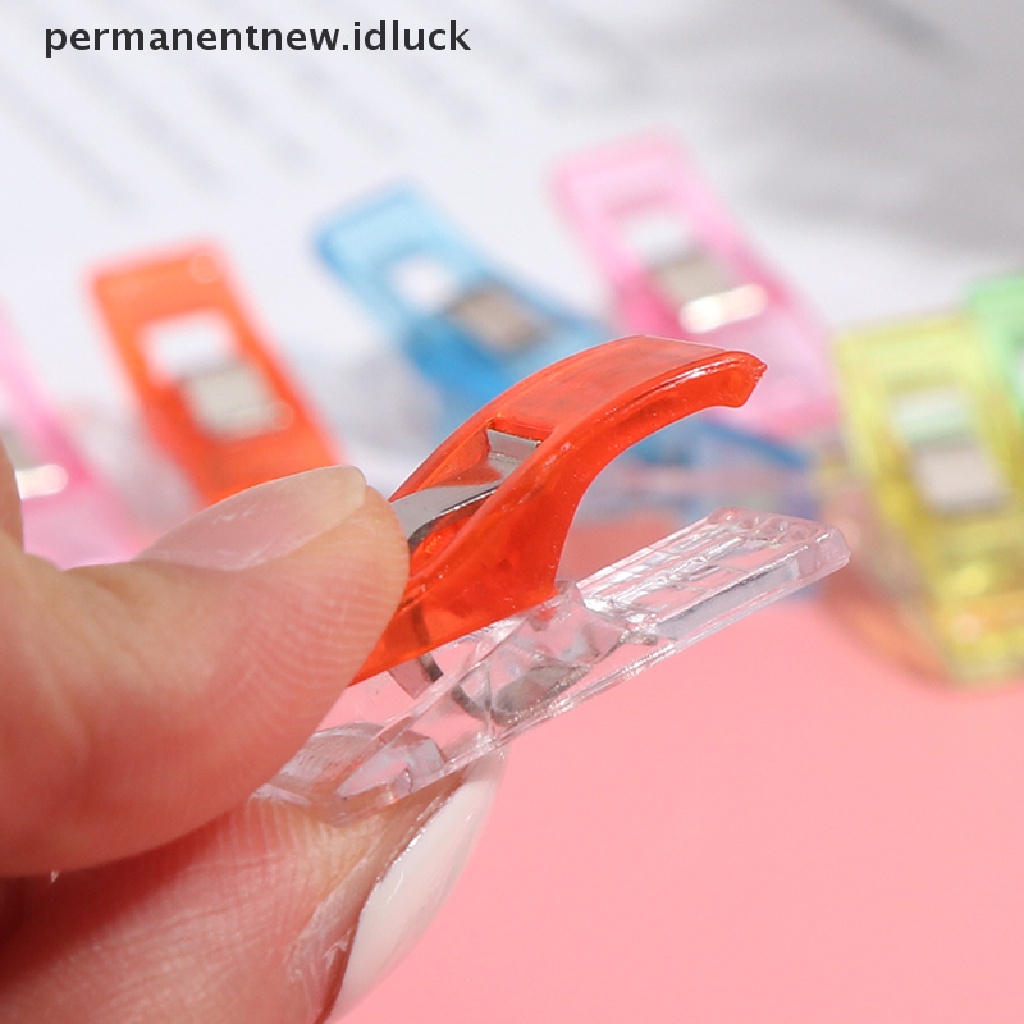 [luckypermanentnew] 20pcs Klip Merayap Plastik Warna Campur Klip Kecil Klip Posisi Jahit [ID]