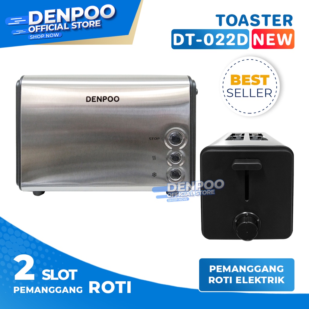 Oven Toaster Denpoo DT 122 D Hitam - Pemanggang Roti Elektrik dengan Desain Modern dan Fungsi Lengkap