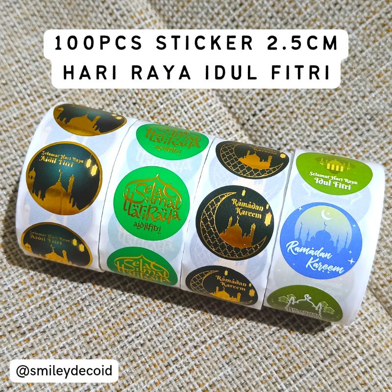 

[SALE] [100PCS] Sticker Idul Fitri GOLD EMBOSS Diameter 2.5cm untuk Hampers Greeting Lebaran Small Business Kue Kering Toples