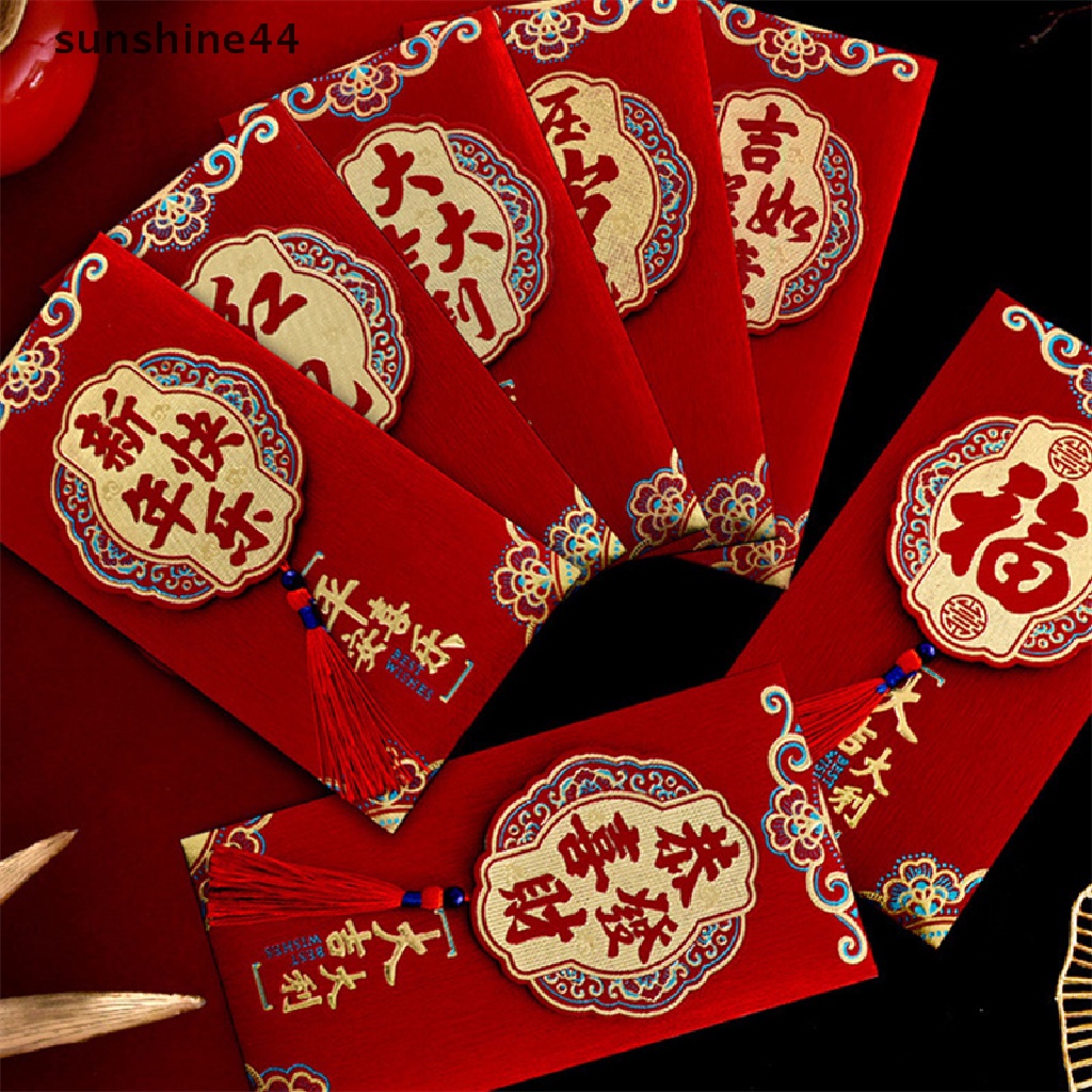 Hiasan Festival Sunshine Uang Keberuntungan Tahun Baru Untuk Kantong Festival Musim Semi Paket Merah.