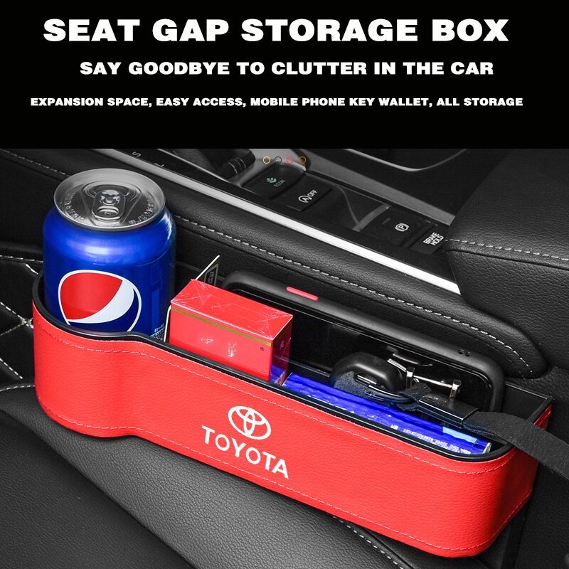 Kotak Penyimpanan Jok Mobil Toyota Gap Storage Box Car Storage Box Gap Filler Tempat Dompet Phone Gap Pocket Aksesoris Mobil