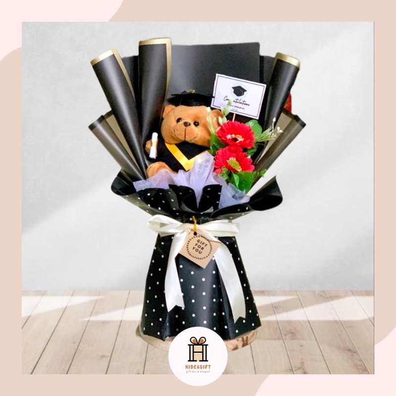 

(Free Box Hampers) Buket Boneka Wisuda Murah Kado Hadiah Graduation Bouquet Gift bunga