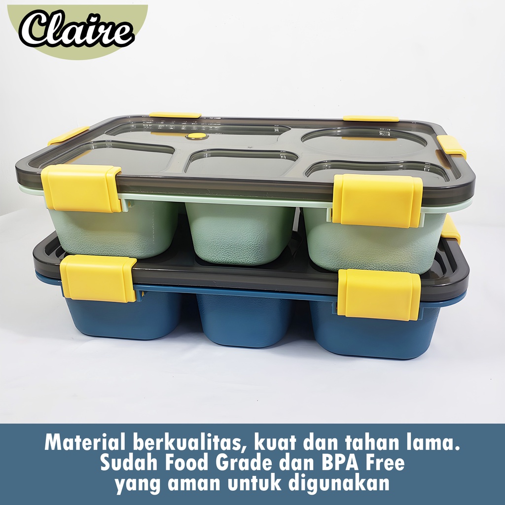 Kotak Bento 5 Lubang A270 / Lunch Box / Kotak Makan 5 Lubang