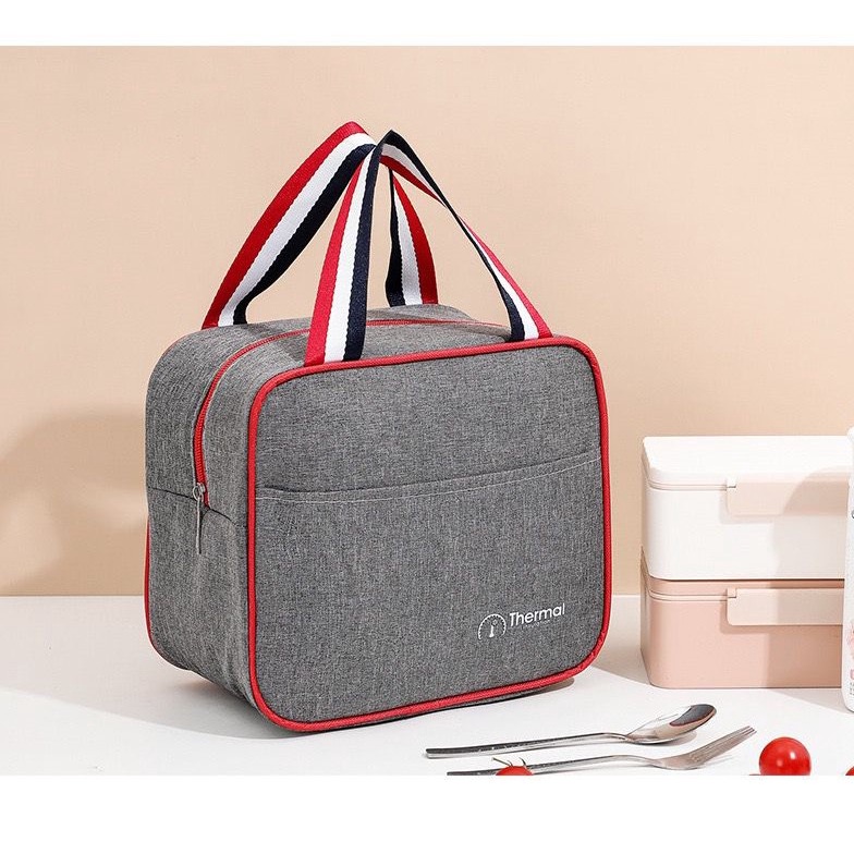 Tas Kotak Makan / Lunch Bag / Tas Bekal / Serbaguna /Minimalis Biru