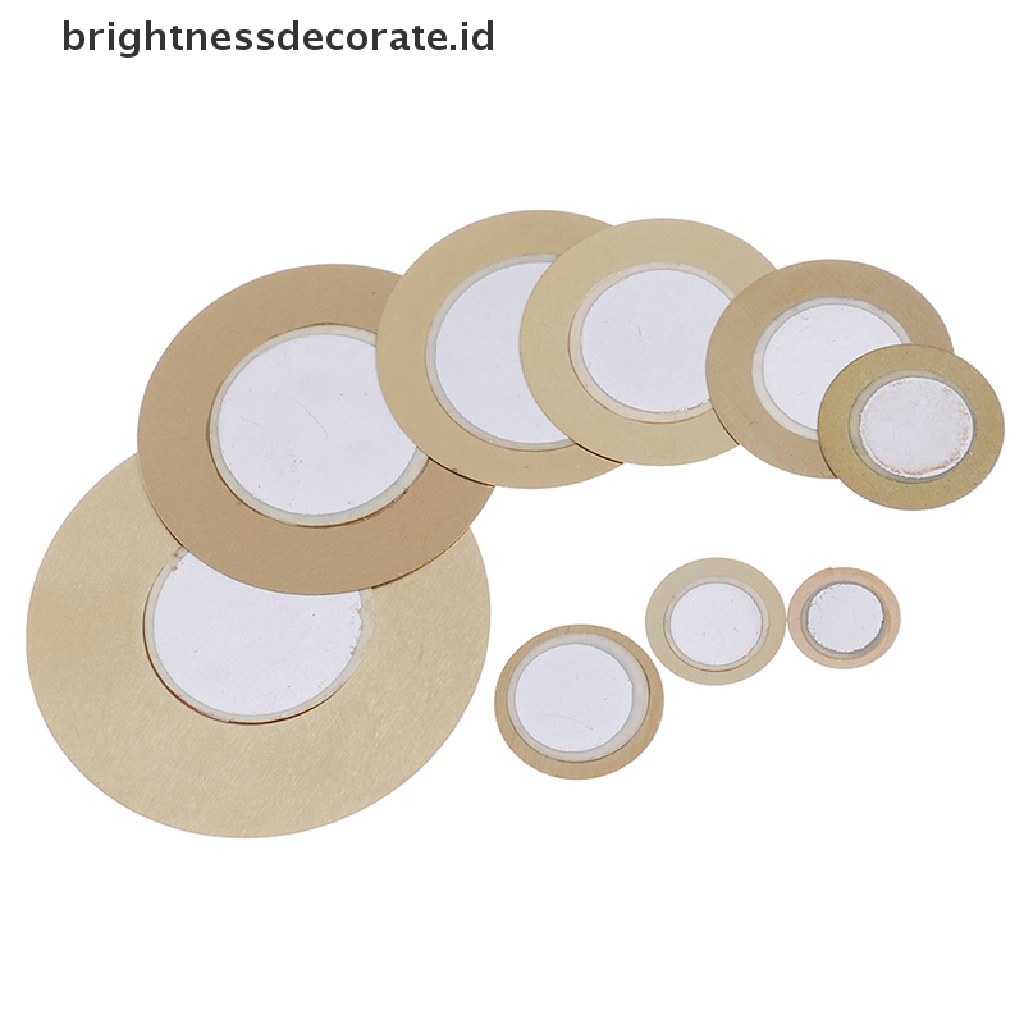 [Birth] 10pcs 12-50mm Elemen piezo sounder sensor pad Pemicu Bulat drum disc Tembaga [ID]