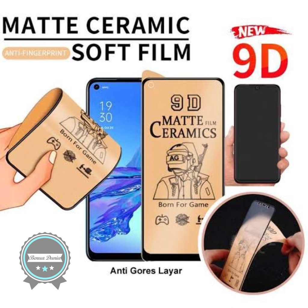 TEMPERED GLASS CERAMIC MATTE ANTI GLARE REDMI NOTE 10 PRO/REDMI NOTE 8/REDMI NOTE 10S/REDMI 9A
