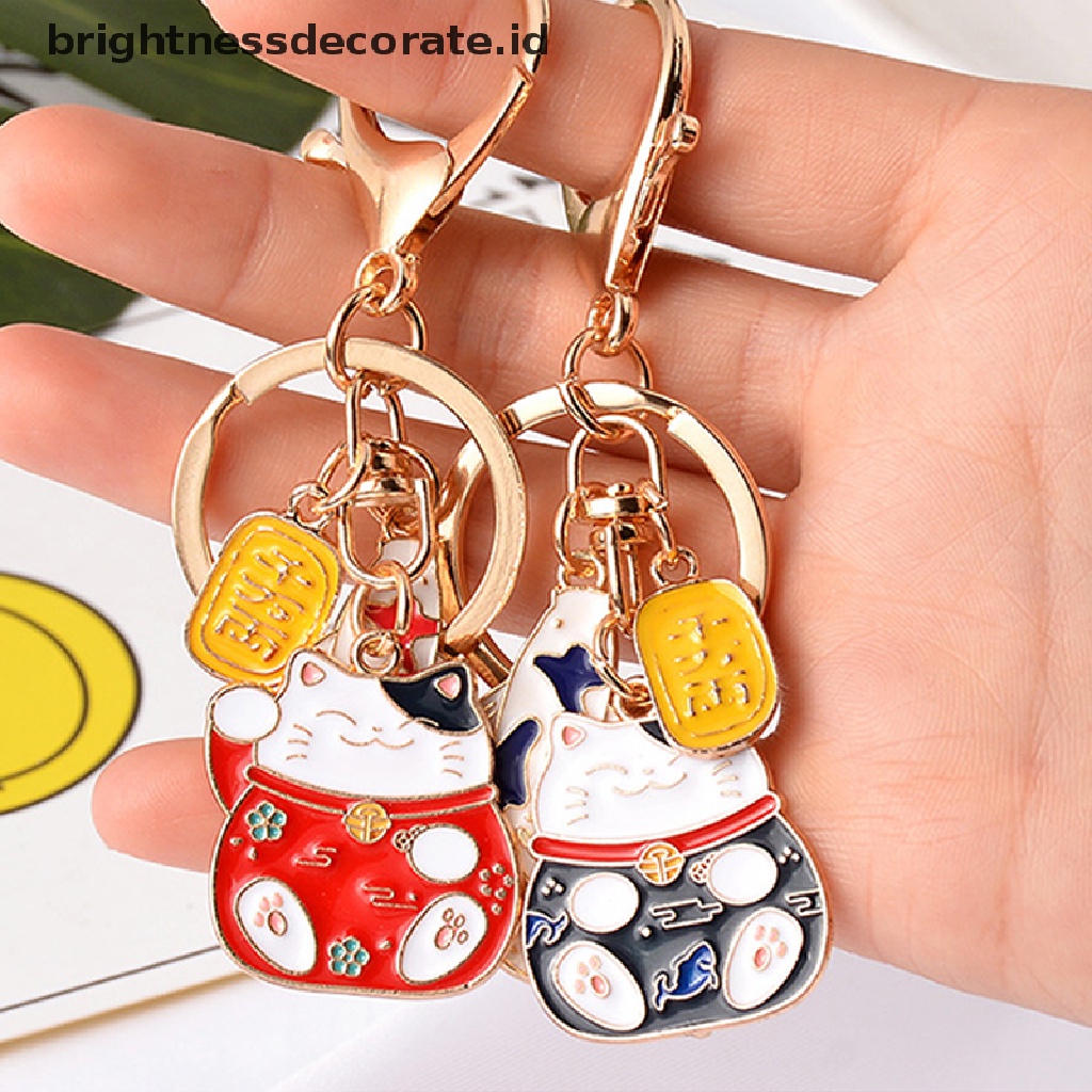 [Birth] Gantungan Kunci Kucing Rejeki Jepang Ikan Koi Liontin Keychain Lovely Key Ring Gift [ID]