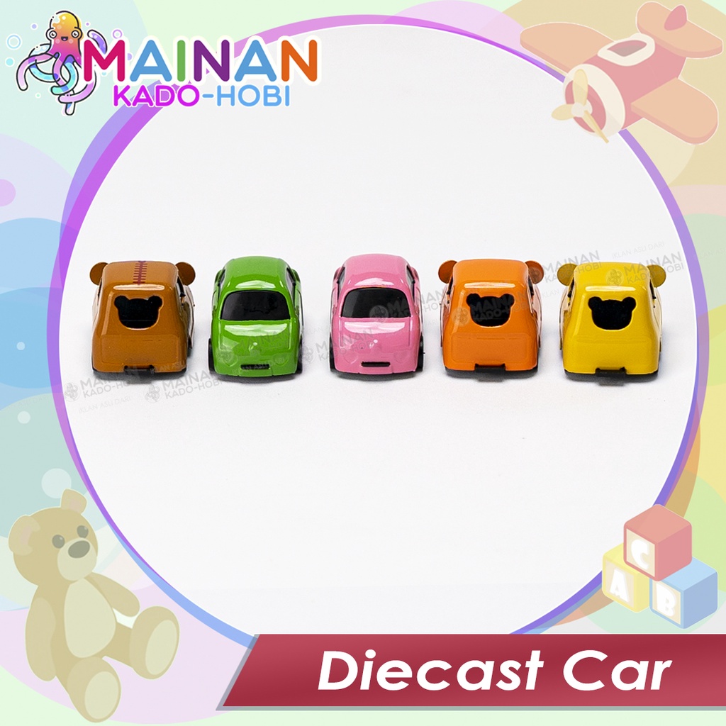 MAINAN ANAK EDUKASI MINIATUR MOBIL HEWAN DIECAST PULLBACK CAR ANIMAL