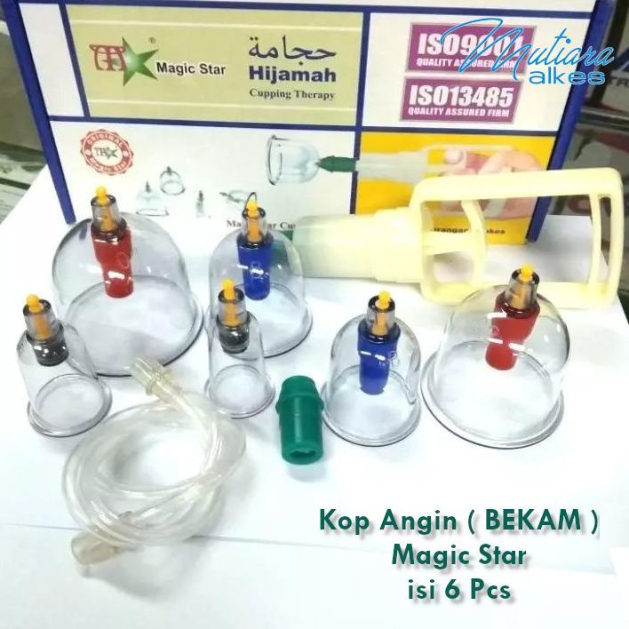 Promo - Magic Star Alat Bekam isi 6 / Kop Angin - Hijamah Cupping Therapy - KOP 6