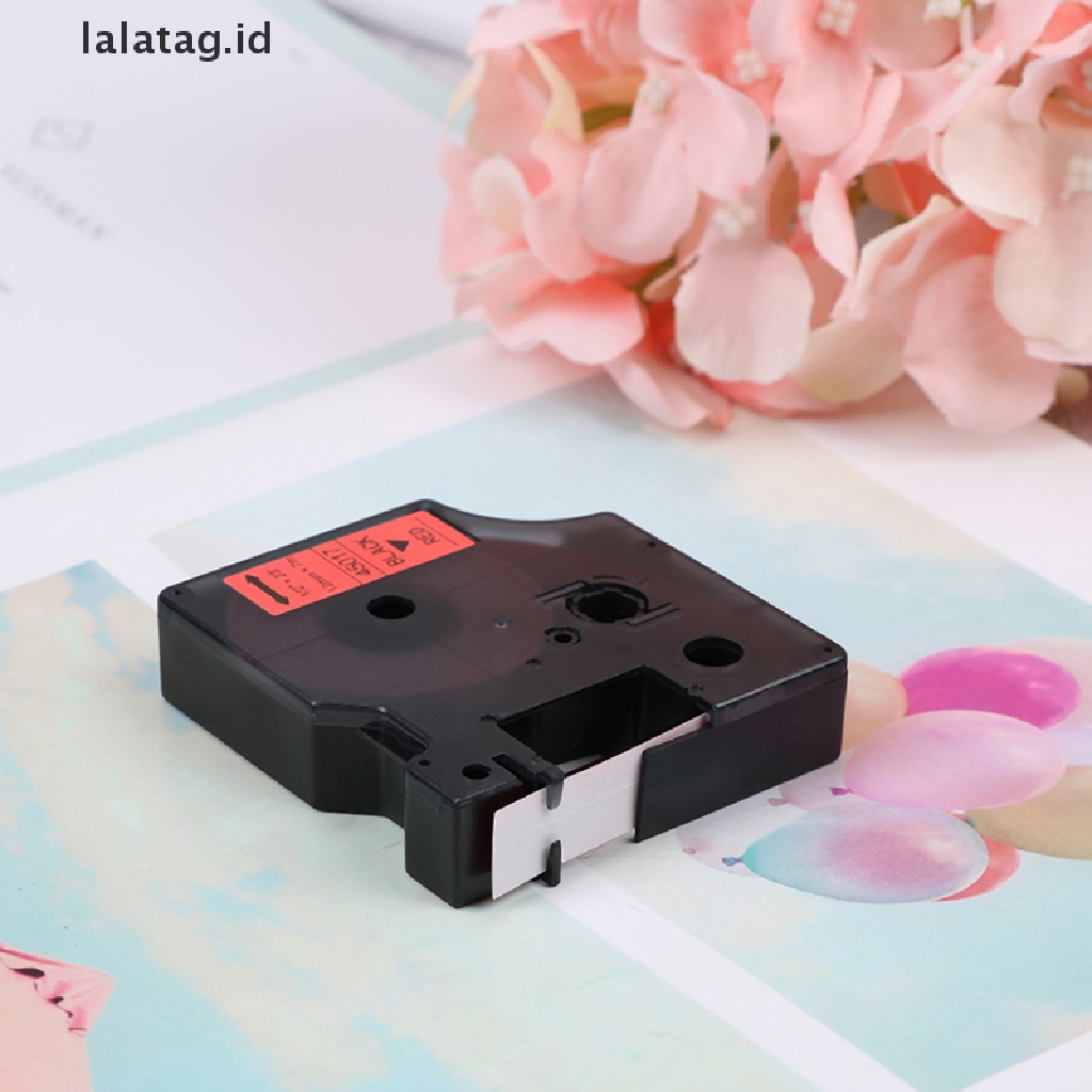 [lalatag] Kompatibel Untuk DYMO 12mm D1 Black on Colors Label Tape 1per2 ''Isi Ulang LabelManager [ID]