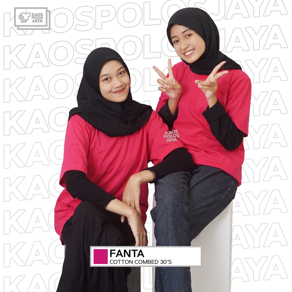 Kaos polos pink fanta / Kaos Polos 100% cotton combed 30s / Kaos polos murah / Kaos polos premium