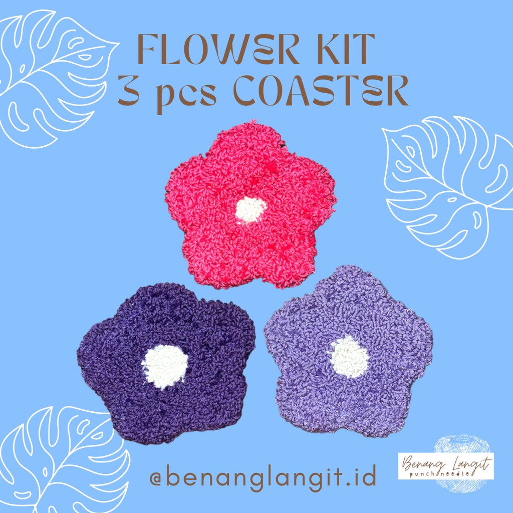 Punch Needle embroidery kit/Paket DIY/DIY craft punch needle/Punch#terlengkap/paket pemula punch nee