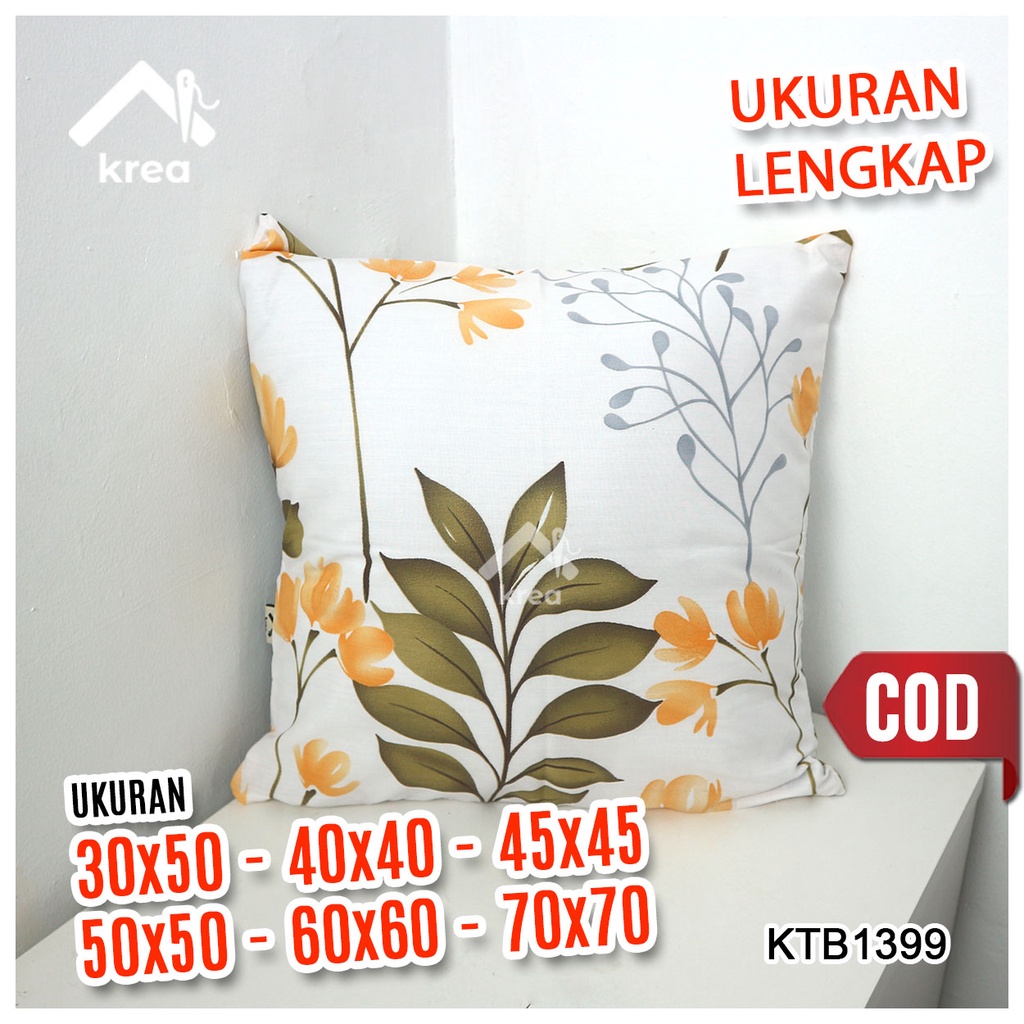 Sarung Bantal Sofa Ukuran 30x50, 40x40, 45x45, 50x50, 60x60, 70x70 - KTB1399