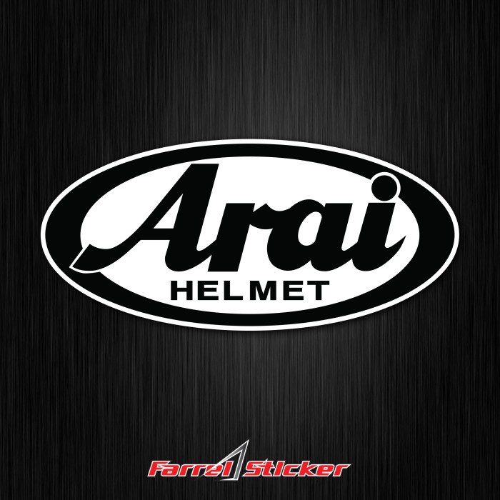 Stiker Helm Sticker Helmet RX 7 R75 shape Push Forward PSC Terbaik - Arai Putih