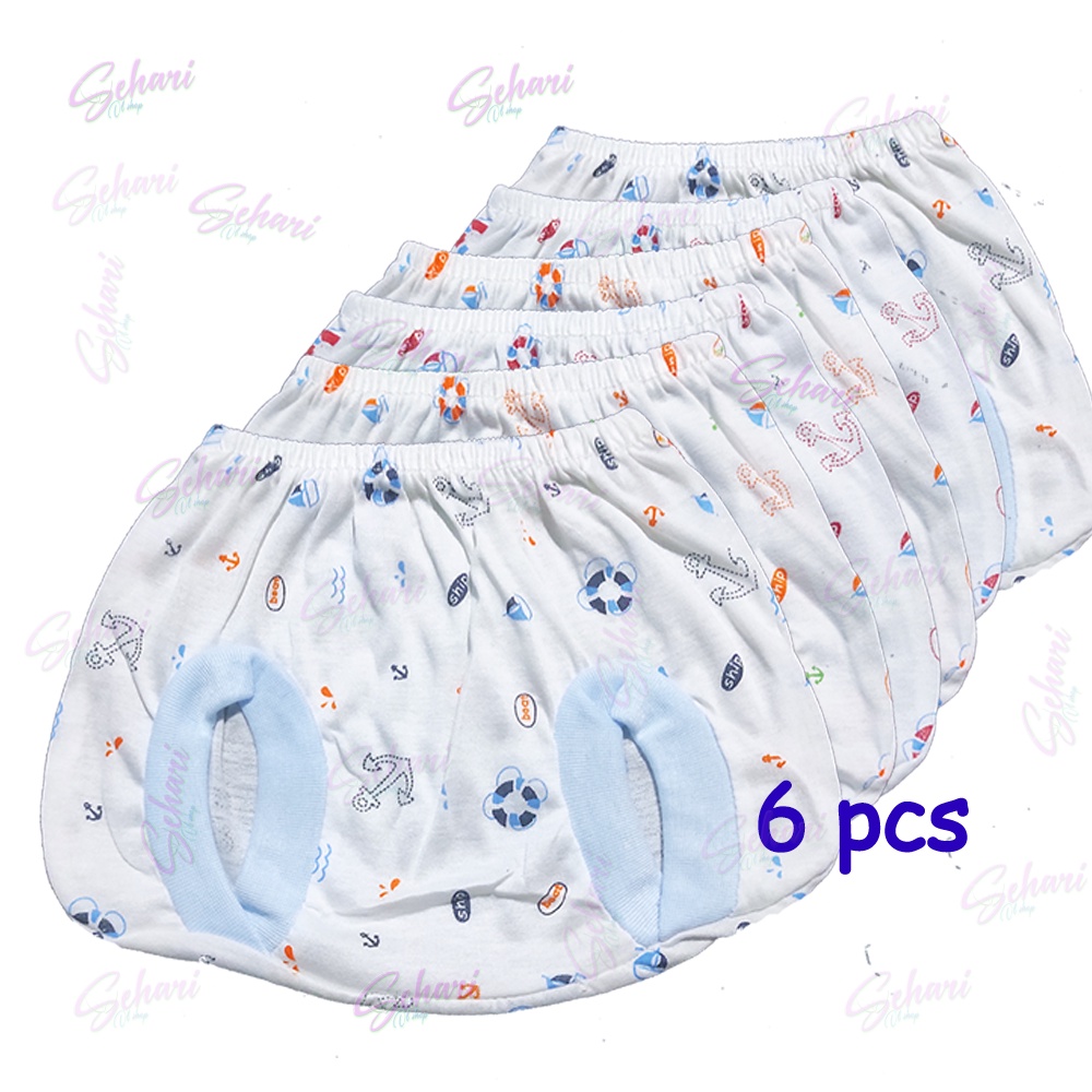 6/3 pcs celana bayi  pop 0-12 bulan /celana kaca mata -motif full print