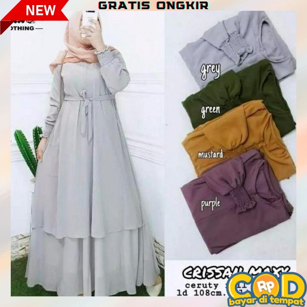 Gmis Wnta Bju Cewek Kekinian Bju Wanita Buju Dres Lebaran Long Dress Idul Fitri Pakaian Muslimah Wan
