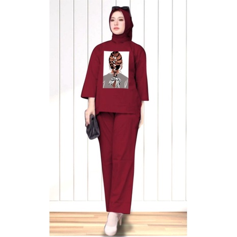 ONE SET WANITA OVERSIZE RAMBUT KEPANG