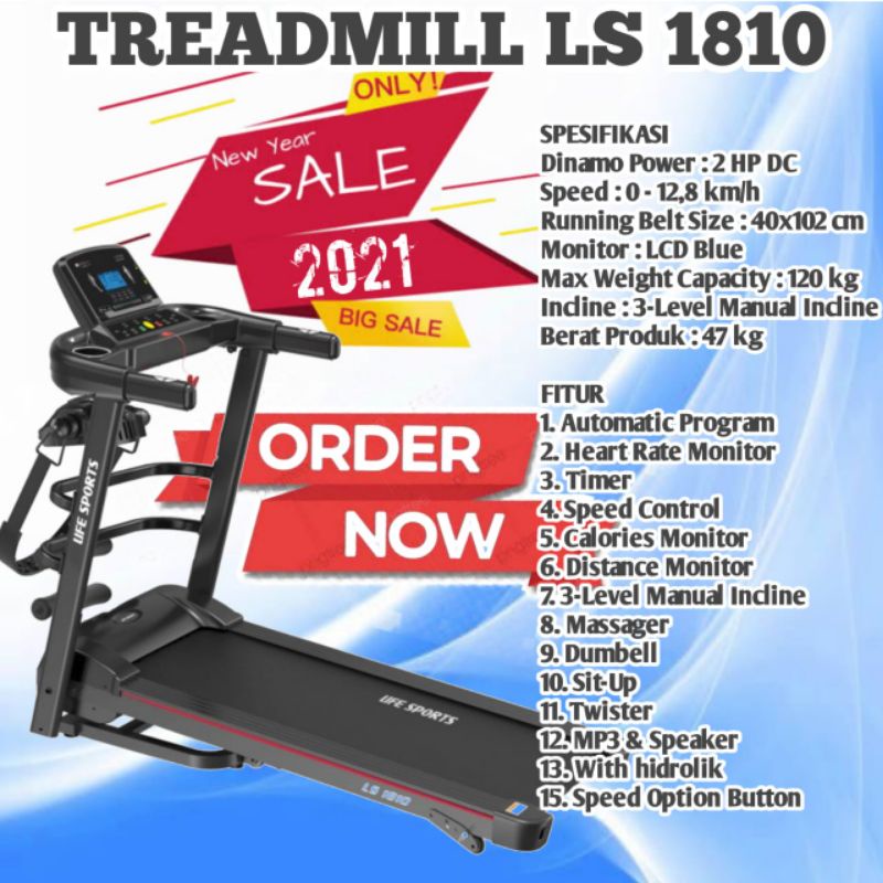 Treadmill elektrik ls 1810