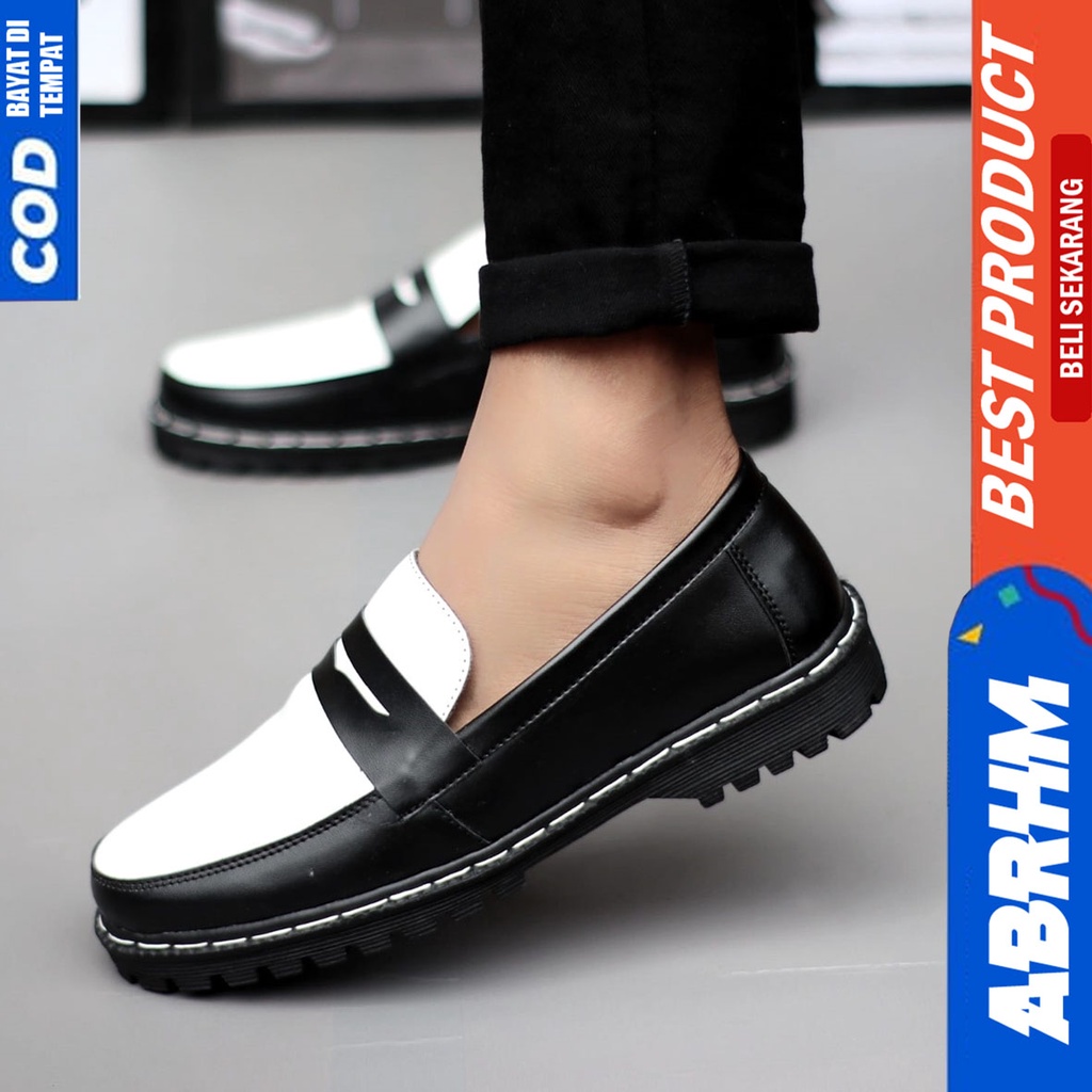 Sepatu Loafers Pria Docmart Formal Pantofel Casual Kerja Kantor Abrhm VINICIUS