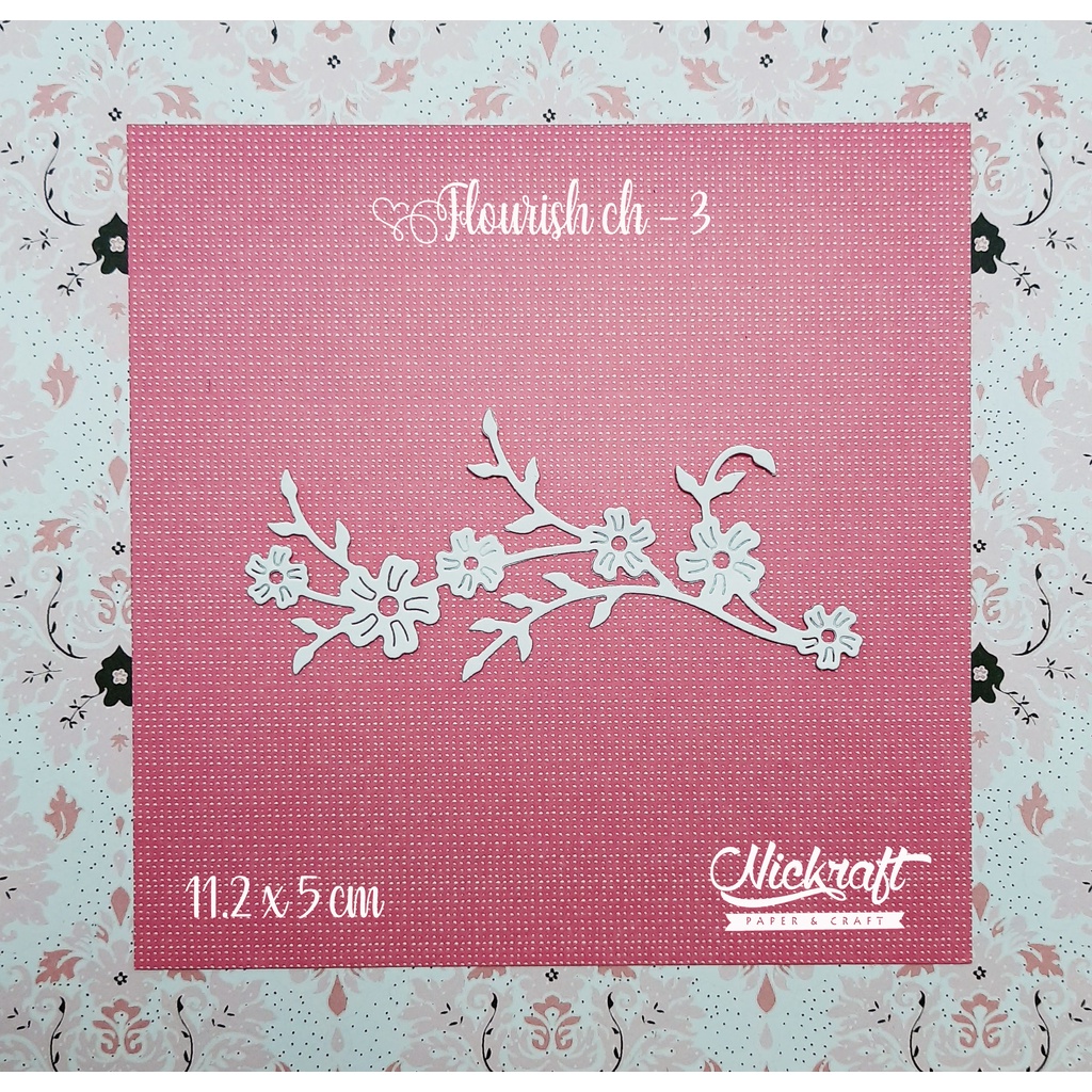 

FLOURISH CH 3 - Hiasan Scrapbook Daun Kertas Swirl Bunga