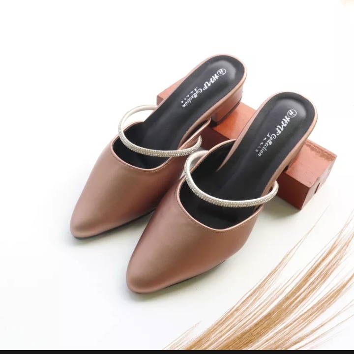 HMF Yolly Heels Mules Wanita 3 cm MT10