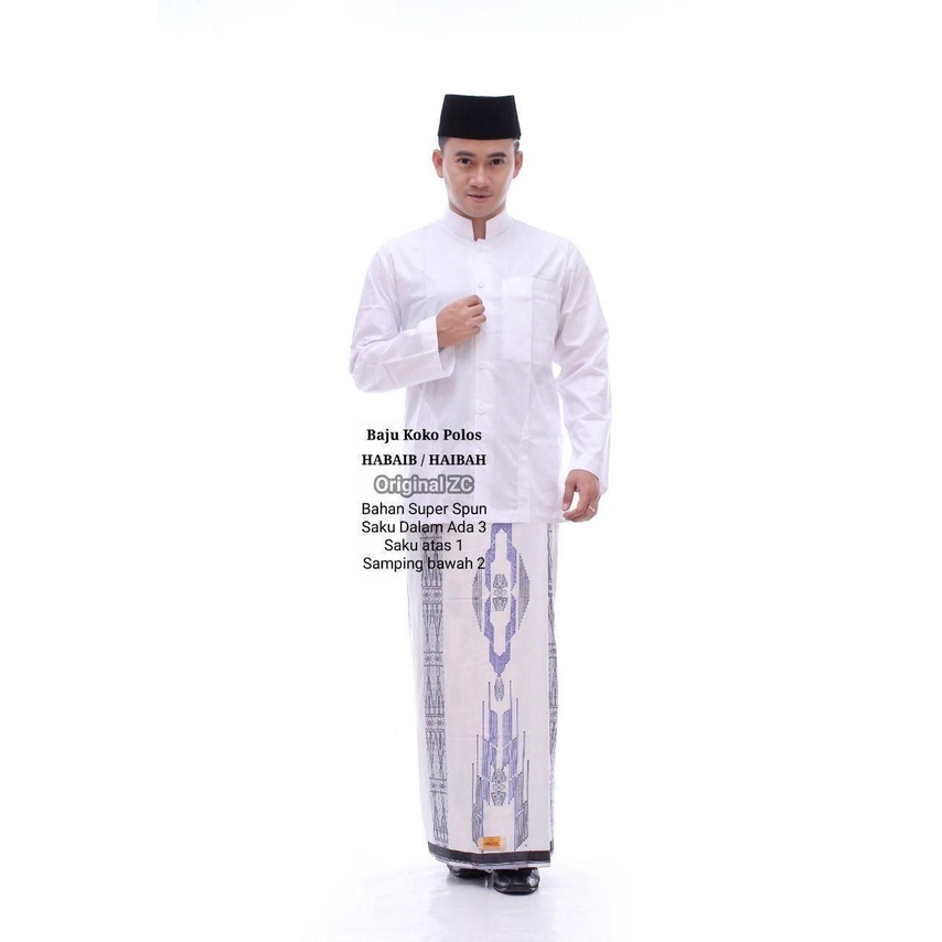 Baju Koko Polos Haibah / Habaib Koko polos putih / Koko  Polos Silver / Koko polos Warna Warni