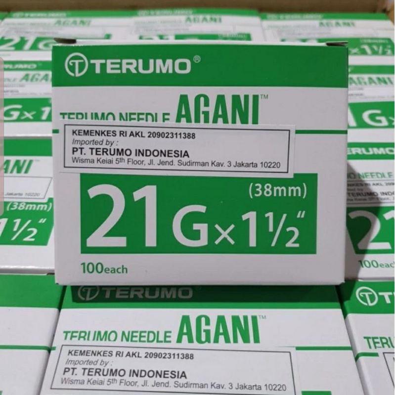 TERUMO NEEDLE AGANI 18G 21G 23G 24G 25G 26G 27G 30G NEEDLE TERUMO AGANI