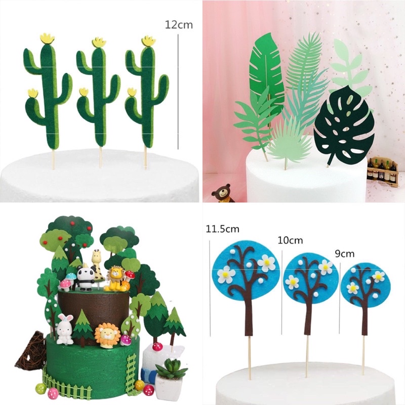 pohon hiasan kue / topper daun